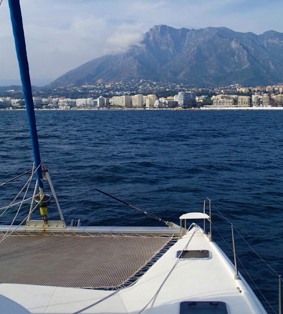 Arriving in Marbella by sail