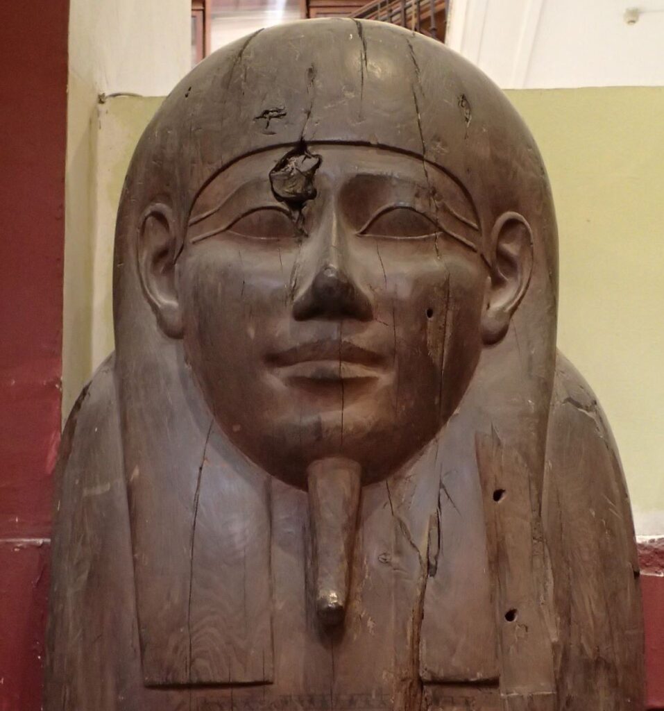 Wooden sarcophagus,  Egyptian Museum