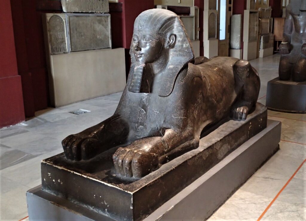 Stone sphinx,  Egyptian Museum