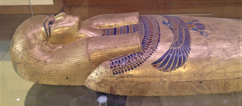 Gilded coffin Egyptian Museum