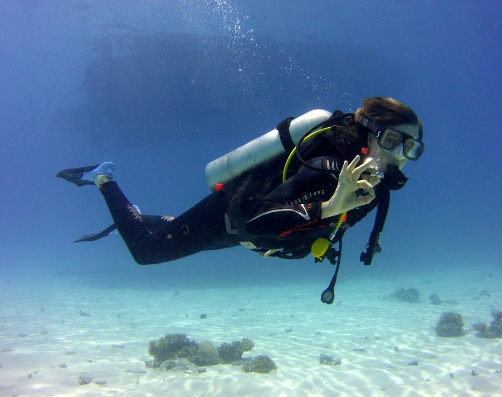 Hurghada, Egypt, scuba diving under the Red Sea