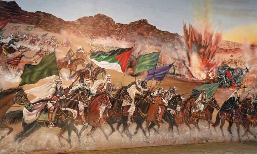 Arab Revolt painting Royal Tank Museum Amman Jordan
