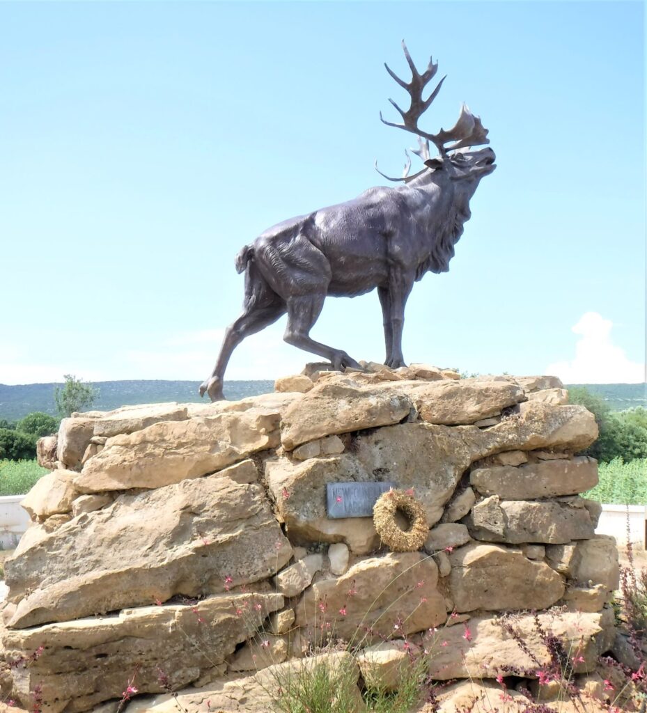 Caribou statue at Hill 10 Cemetery, Gallipoli, Turkey