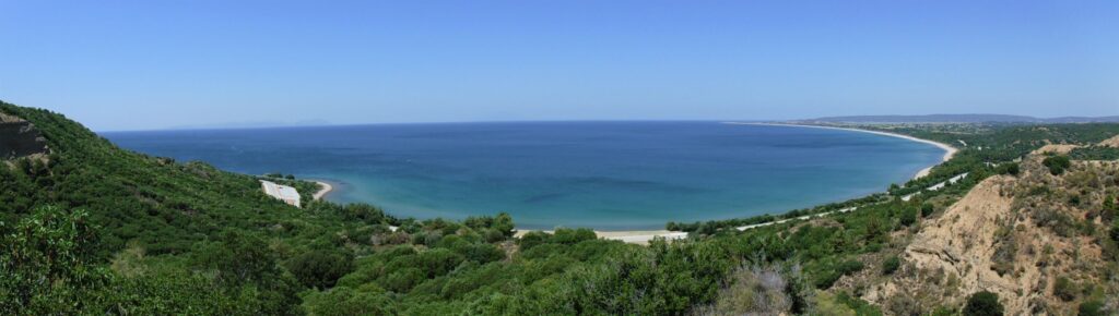 Looking north from ANZAC Cove Gallipoli, Turkey