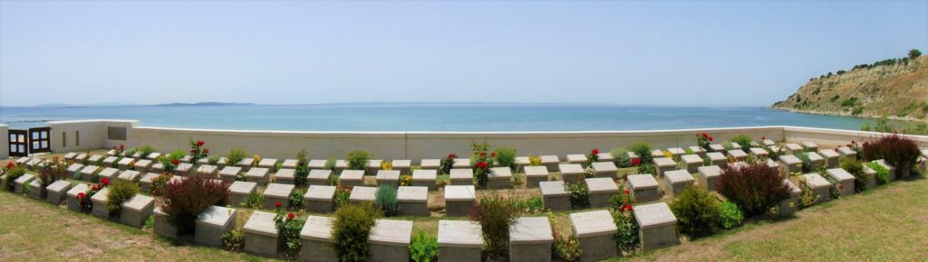 Visiting Gallipoli, V Beach Cemetery, Turkey