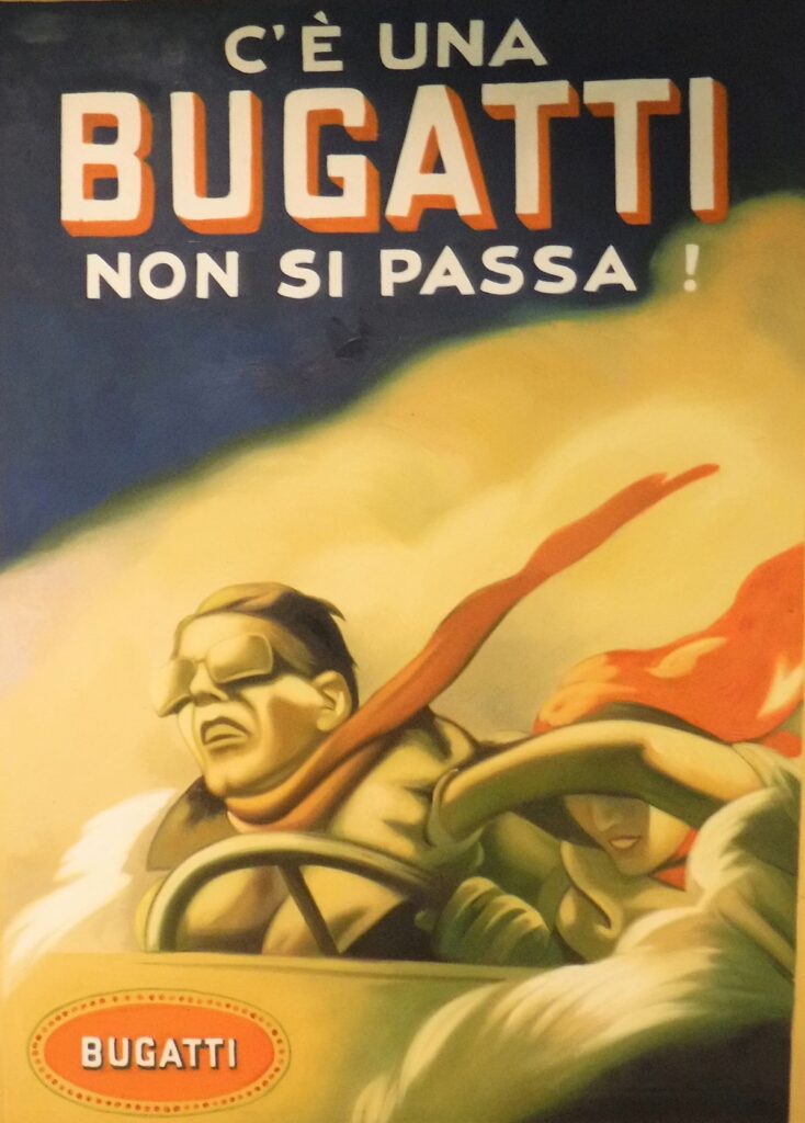 vintage Bugatti advertisement
