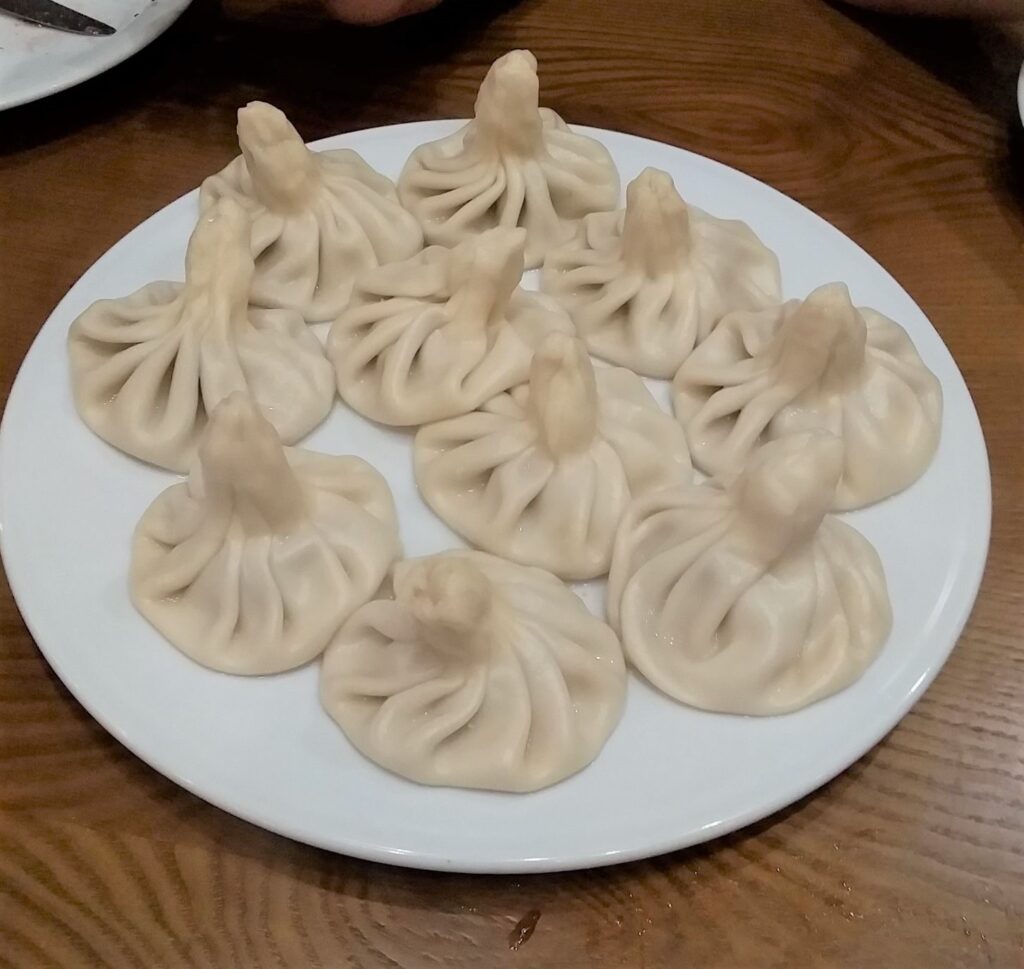 Georgian khinkali dumplings