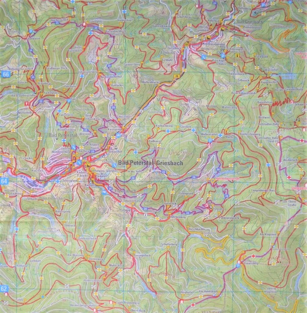 German hiking map