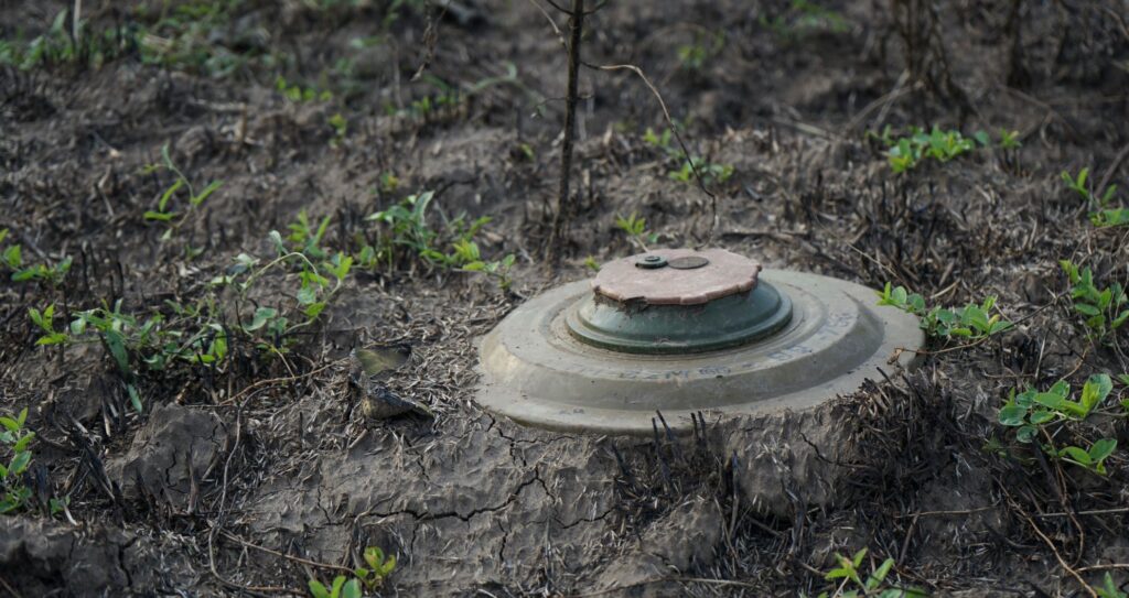 One at a time landmines in Ukraine