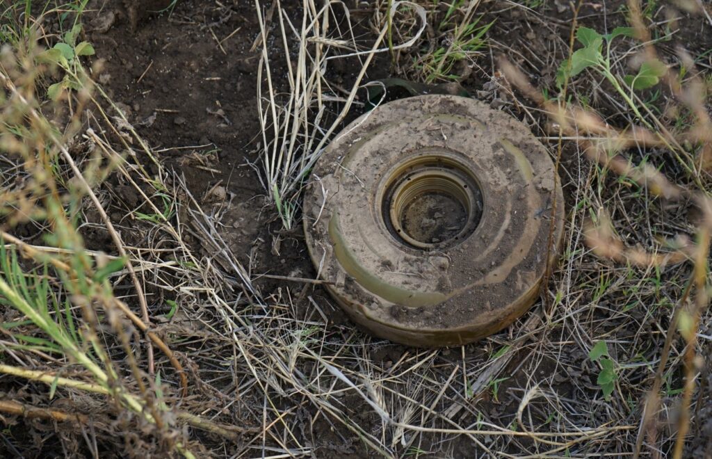 One at a time landmines in Ukraine